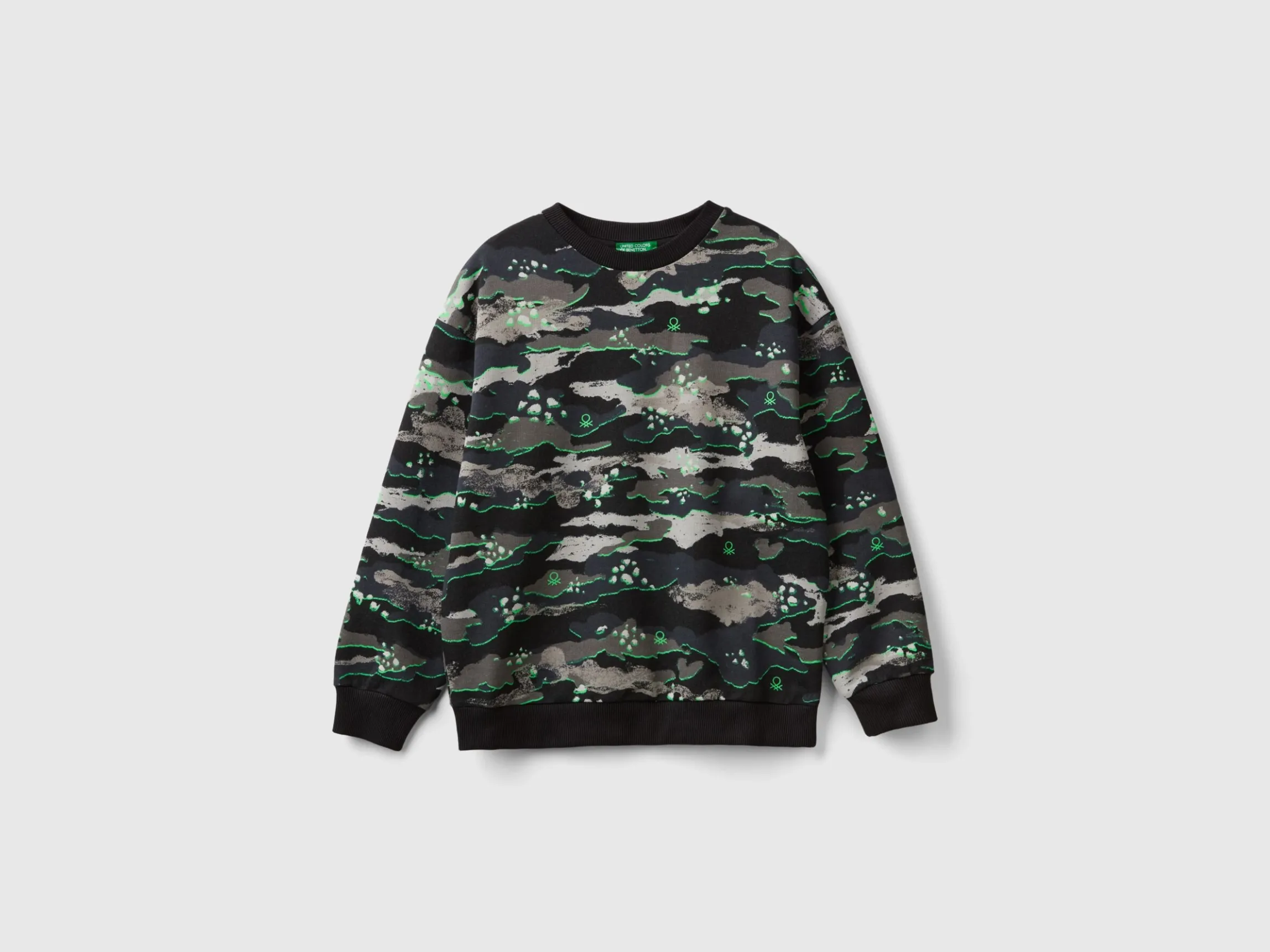 Camouflage sweatshirt in 100% cotton