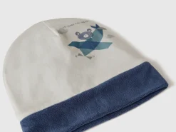 Cap in stretch cotton with print