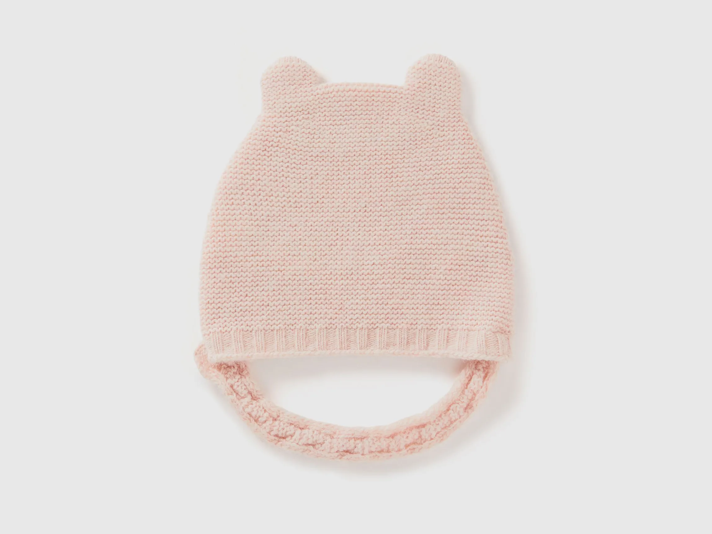 Cap with ear applique in recycled wool blend