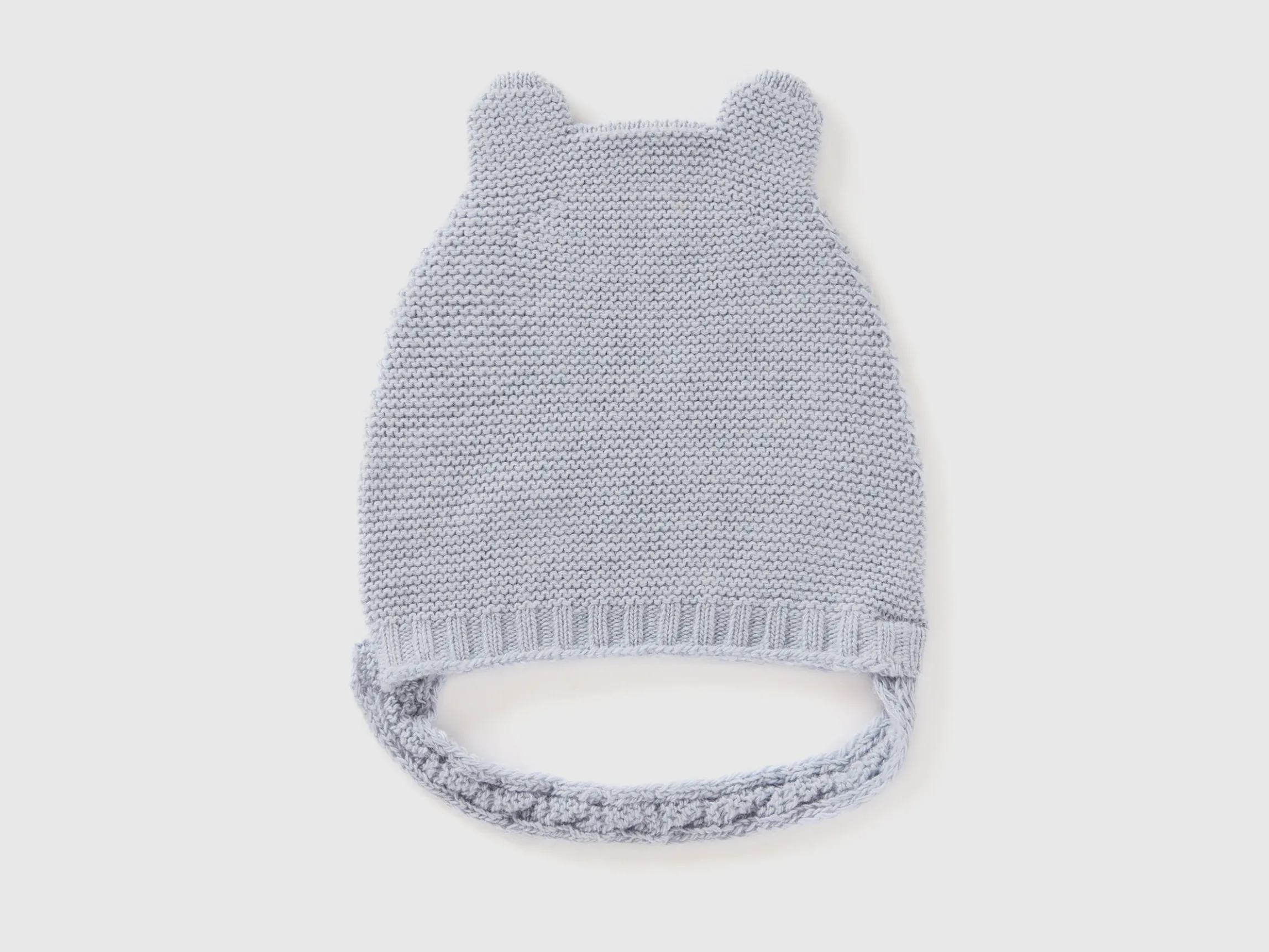 Cap with ear applique in recycled wool blend