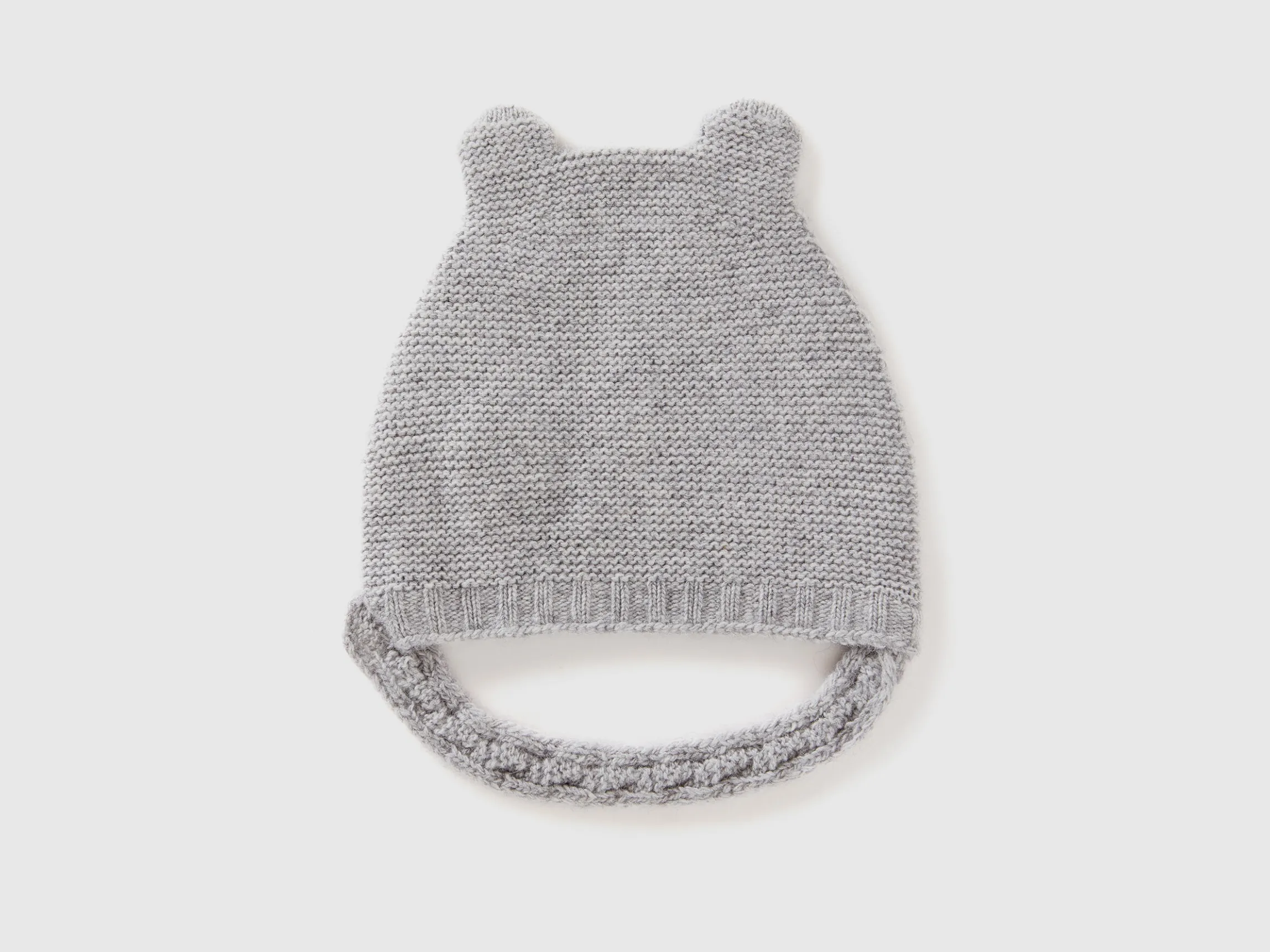 Cap with ear applique in recycled wool blend