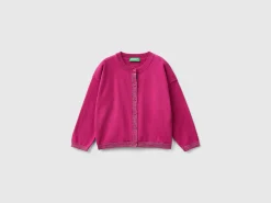 Cardigan in pure cotton lurex