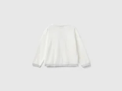 Cardigan in pure cotton lurex