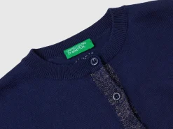 Cardigan in pure cotton lurex