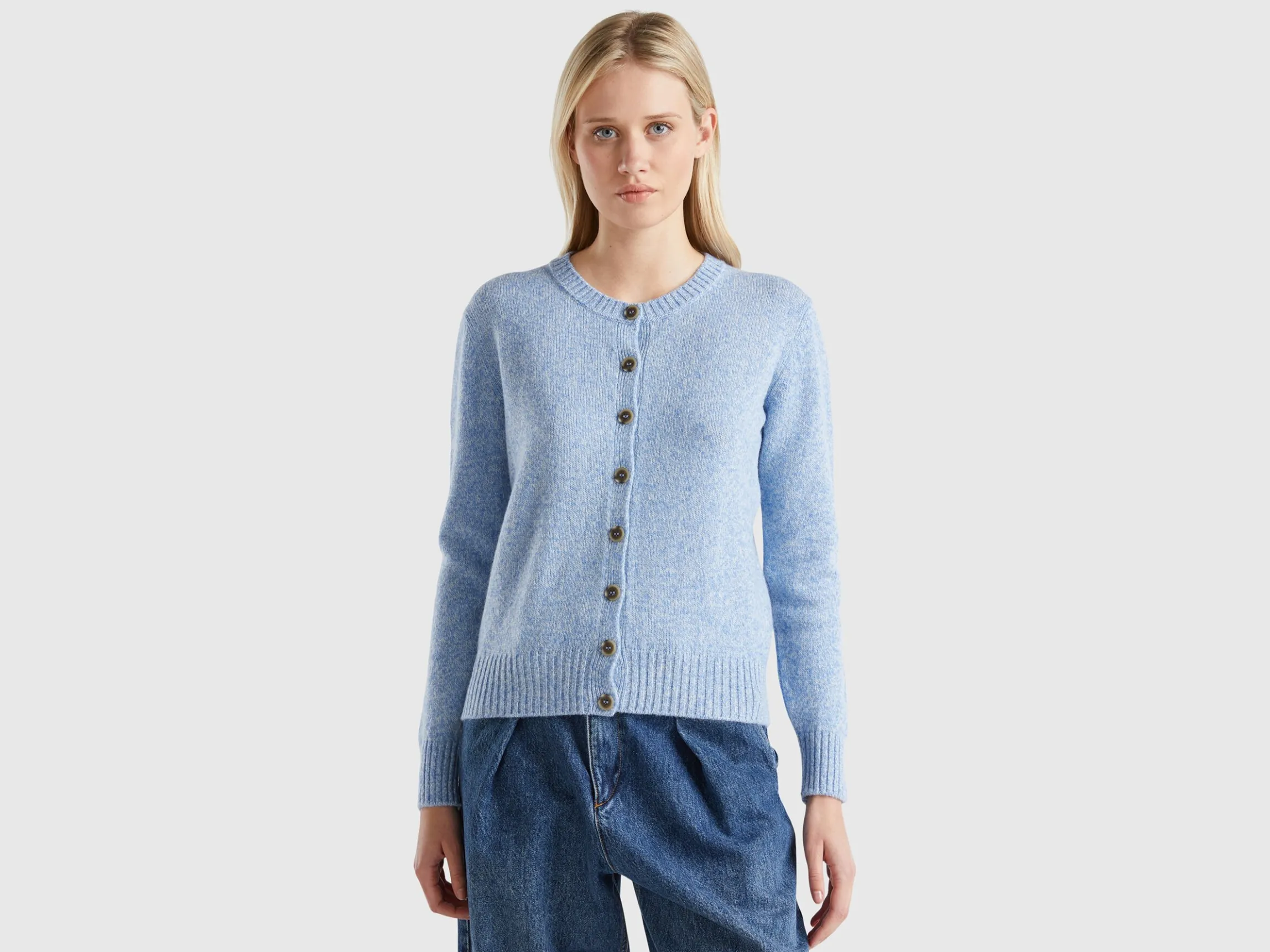 Cardigan in pure Shetland wool