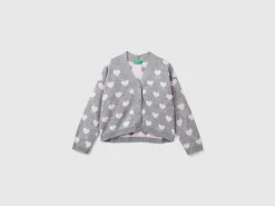 Cardigan with heart motif