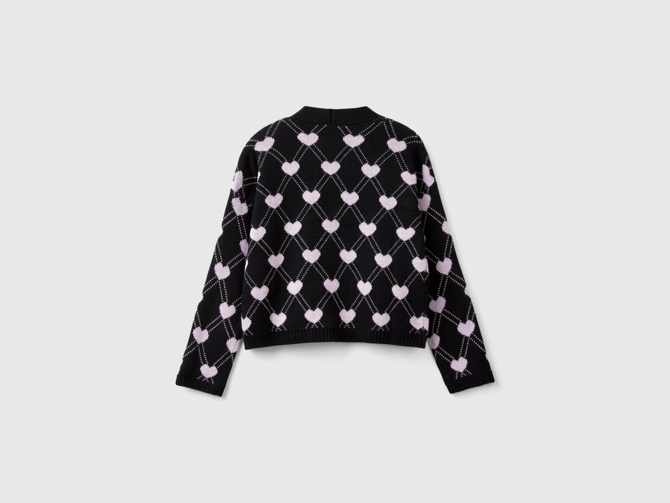 Cardigan with heart motif