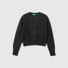 Cardigan with openwork
