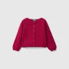 Cardigan with perforated details