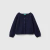 Cardigan with perforated details