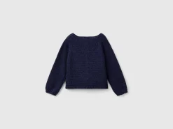 Cardigan with perforated details