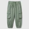 Cargo trousers with drawstring