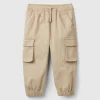 Cargo trousers with drawstring