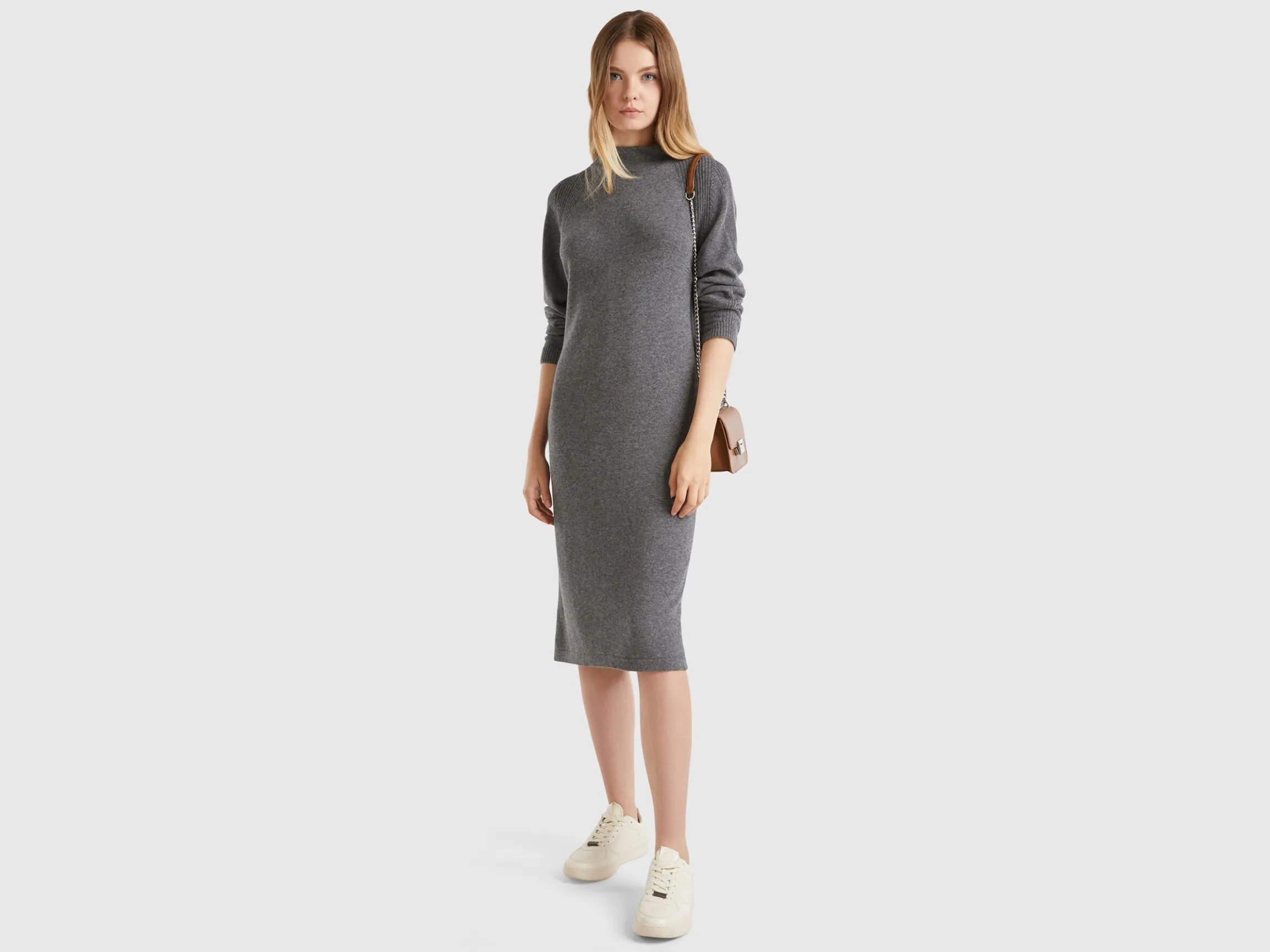 Cashmere blend midi dress