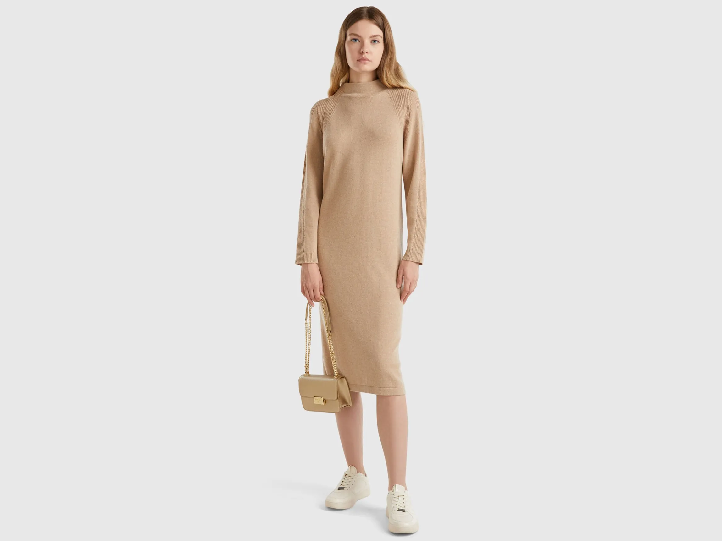 Cashmere blend midi dress