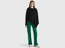 Cashmere blend poncho