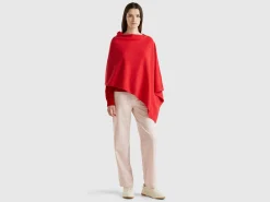 Cashmere blend poncho