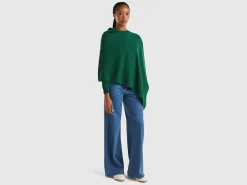 Cashmere blend poncho