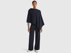 Cashmere blend poncho