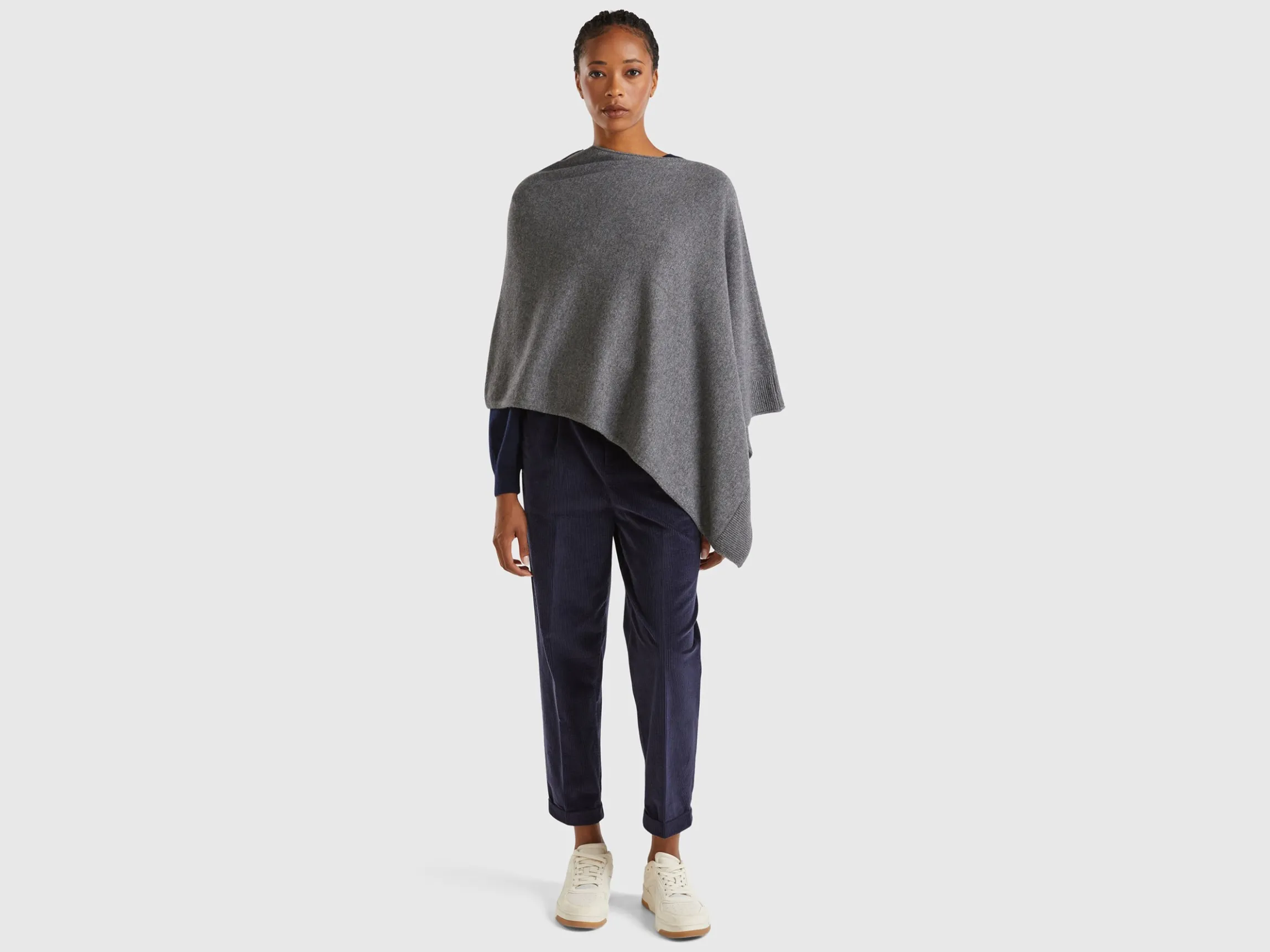 Cashmere blend poncho