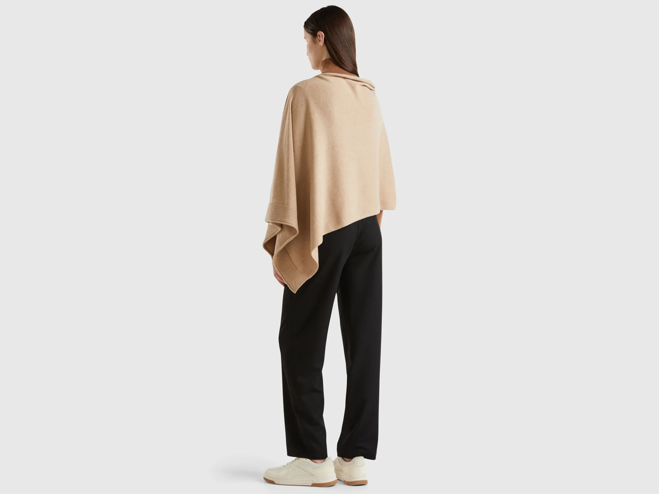 Cashmere blend poncho