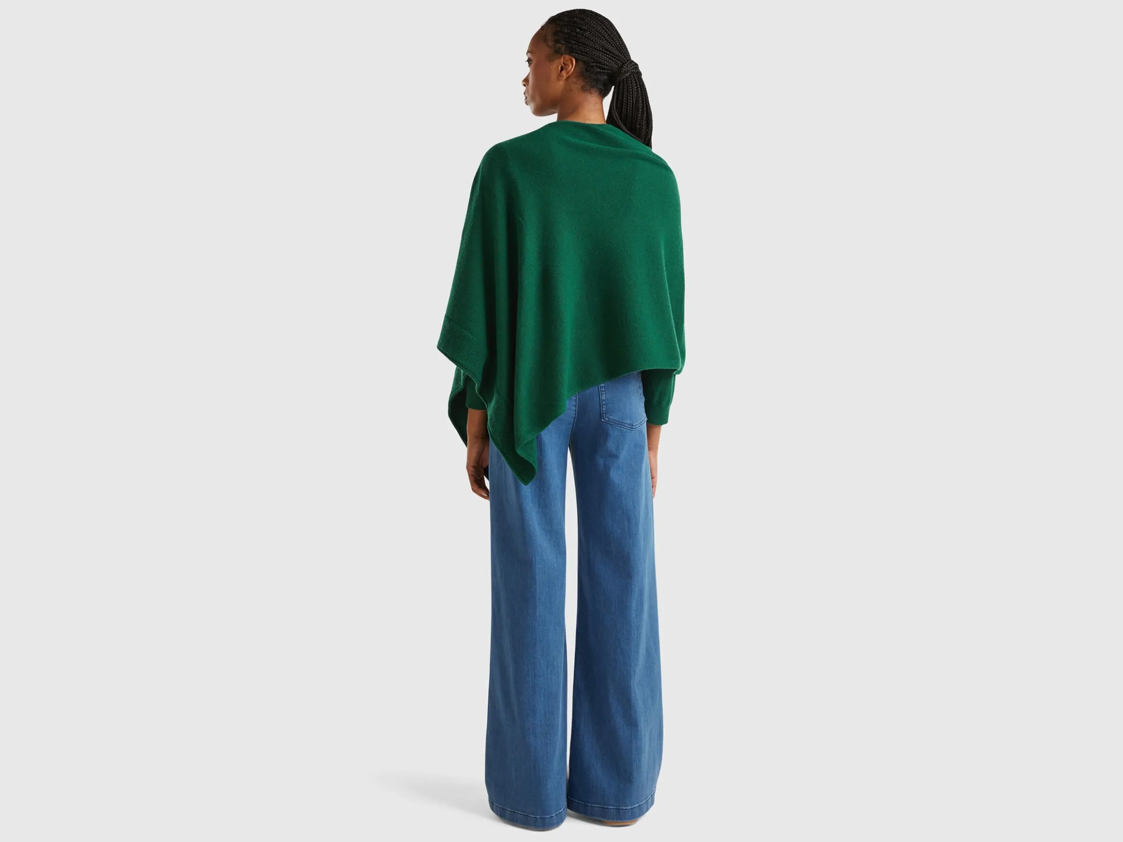 Cashmere blend poncho