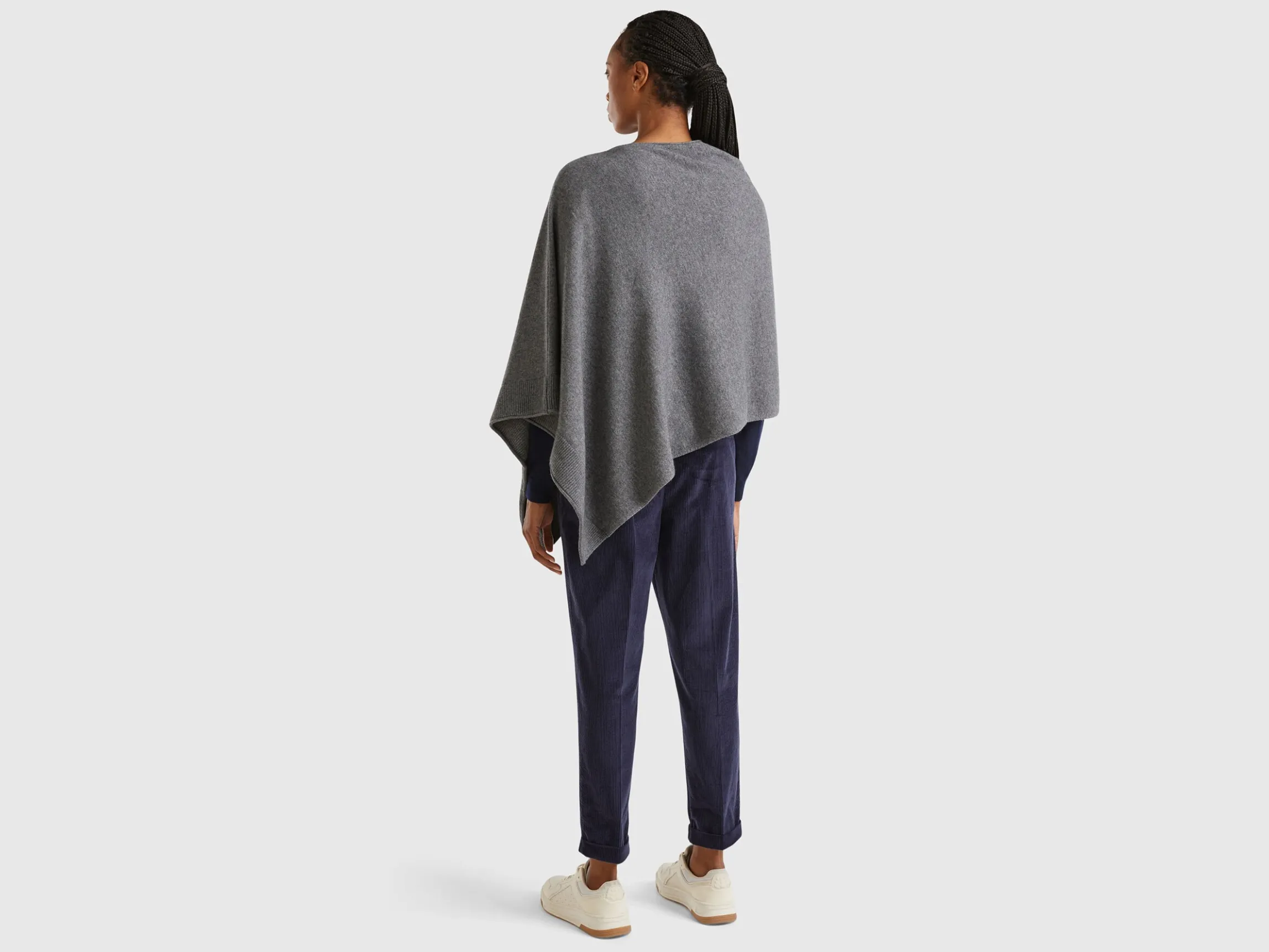 Cashmere blend poncho