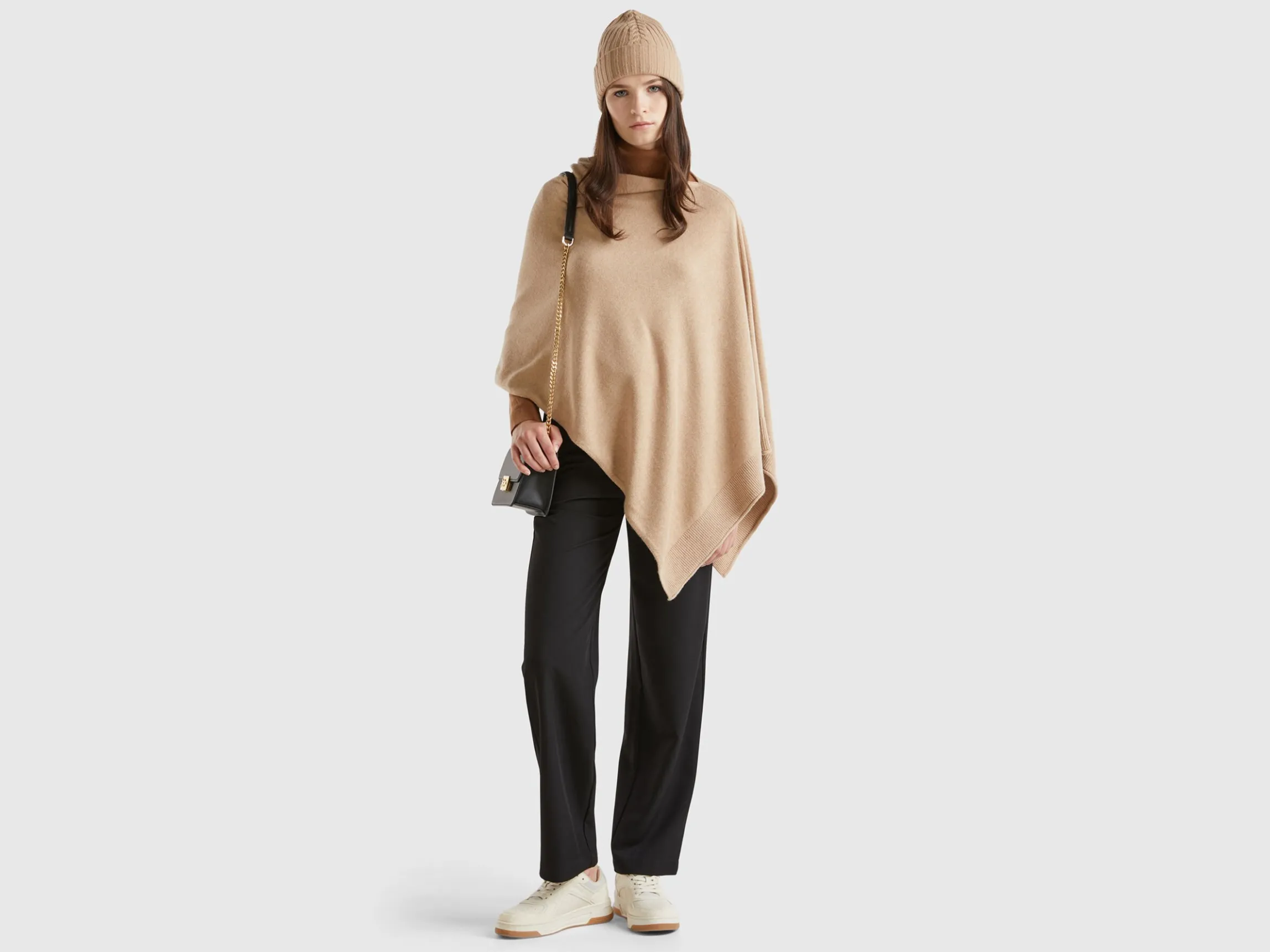 Cashmere blend poncho