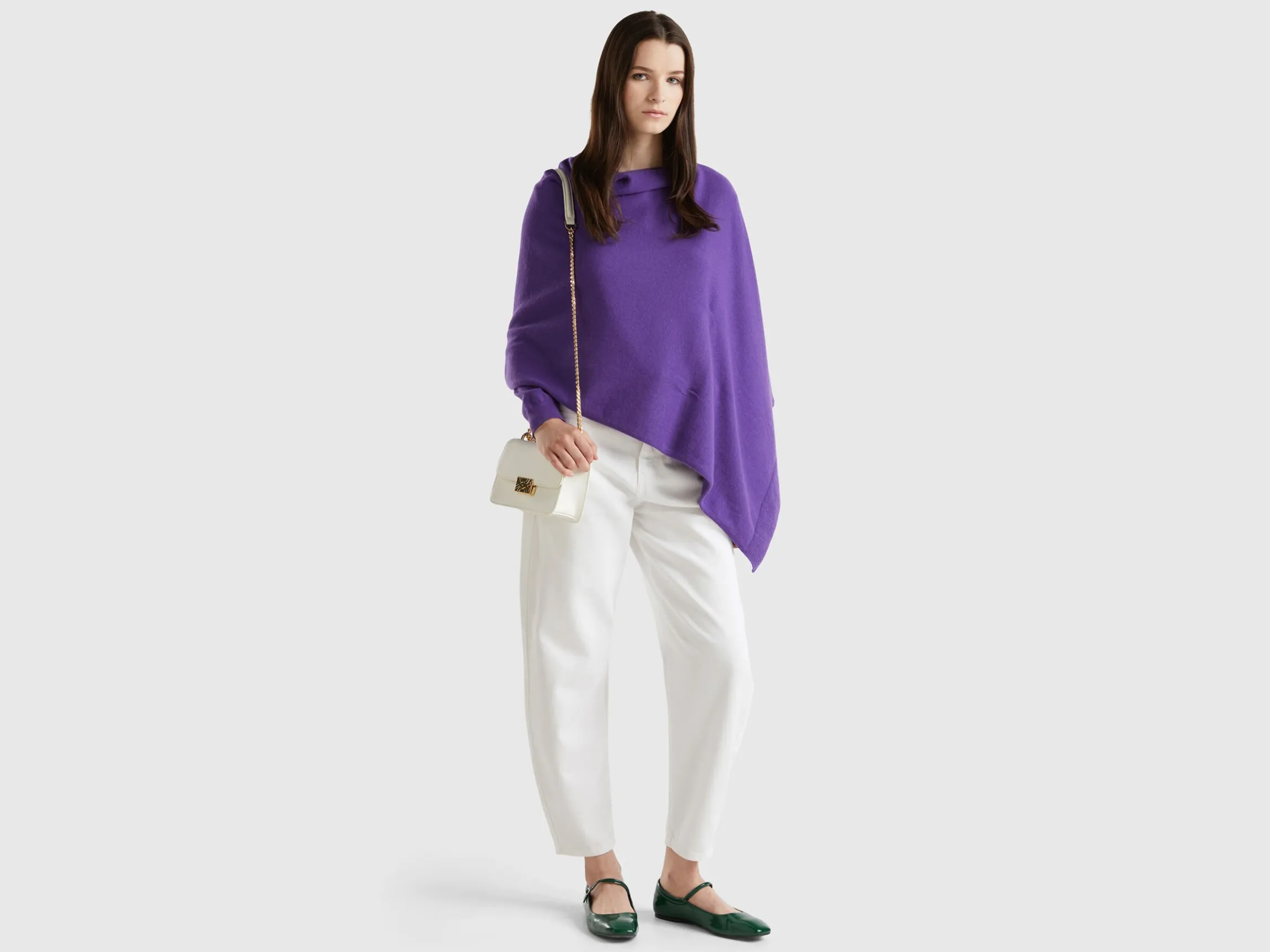 Cashmere blend poncho
