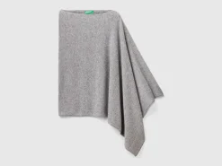 Cashmere blend poncho