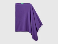Cashmere blend poncho