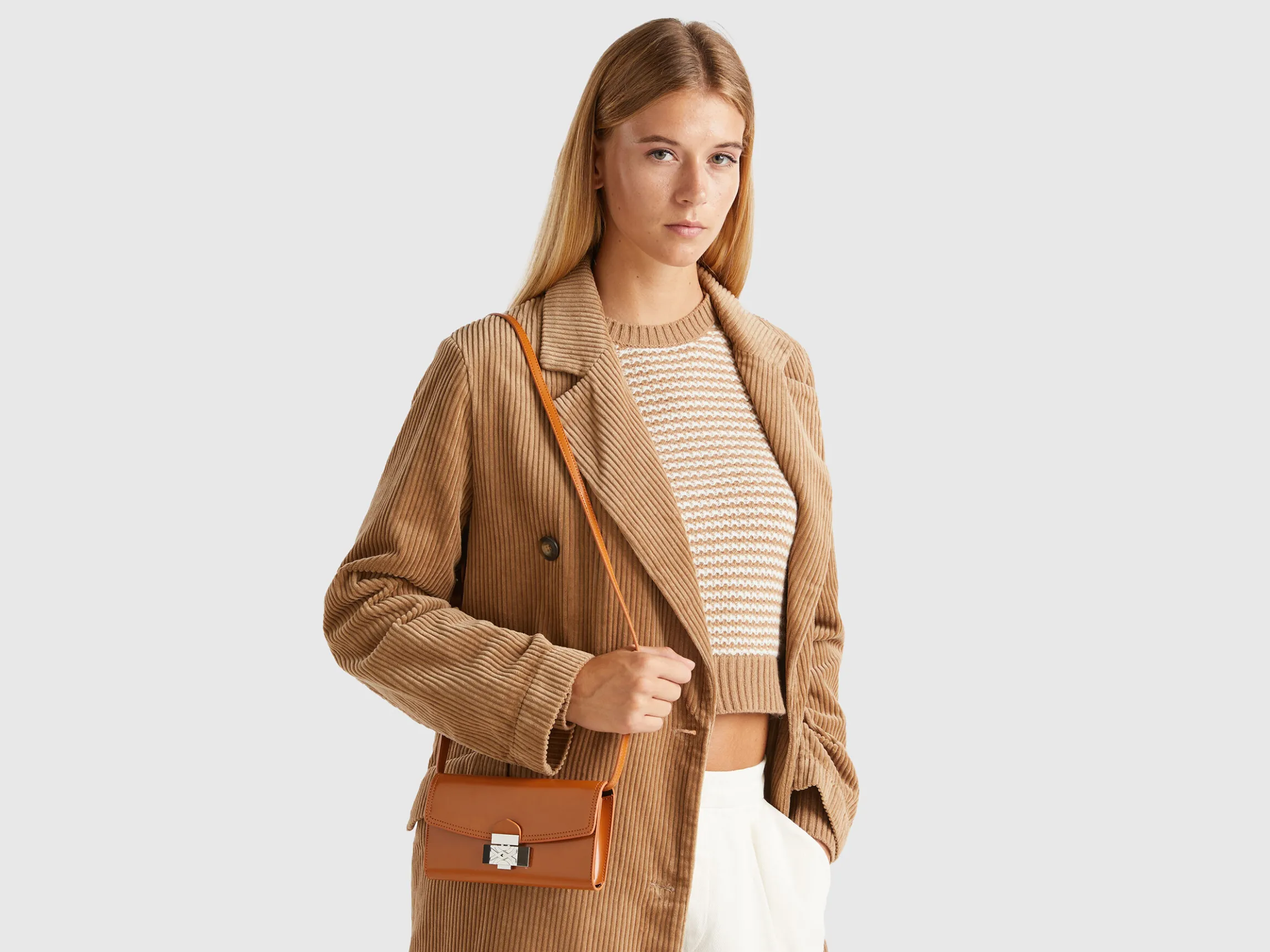 Cell phone holder bag with crossbody strap