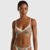 Charmeuse bra with floral print