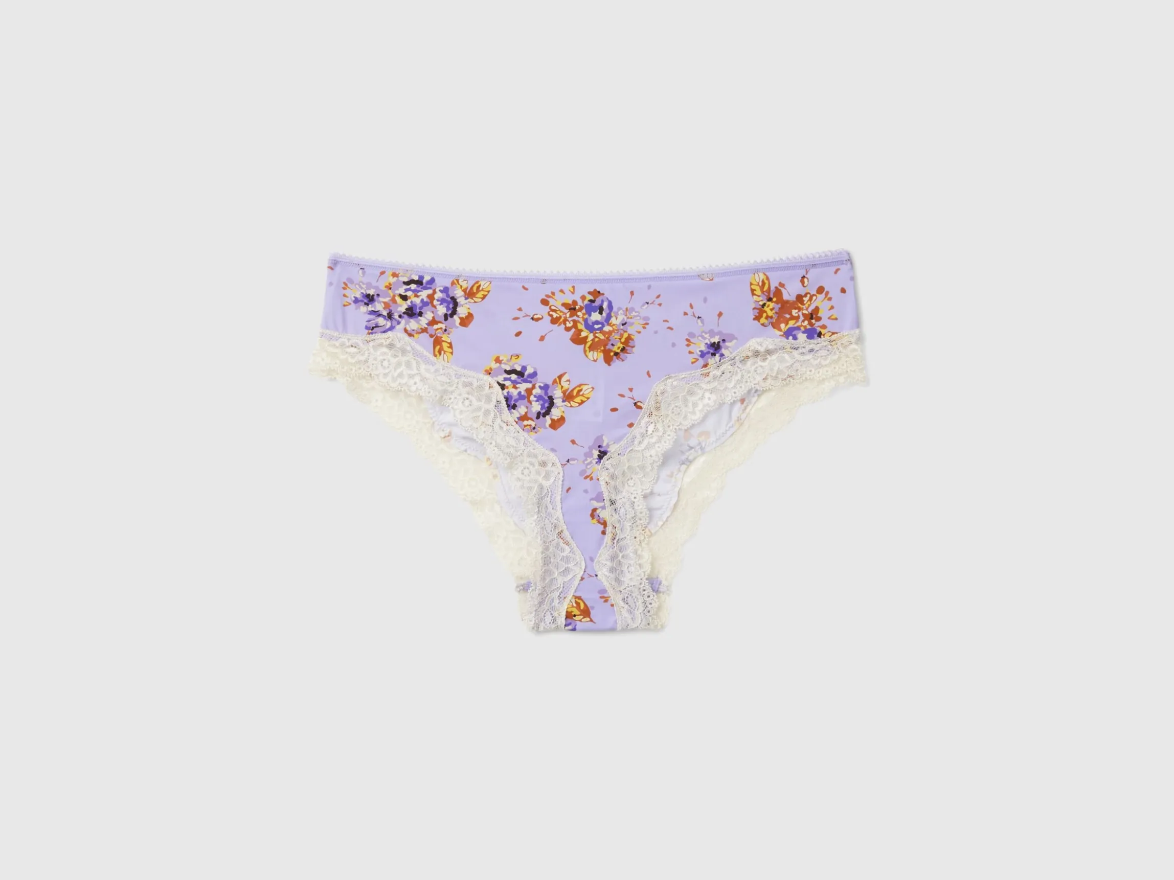 Charmeuse briefs with floral print