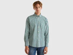 Check button-down shirt