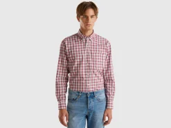 Check button-down shirt