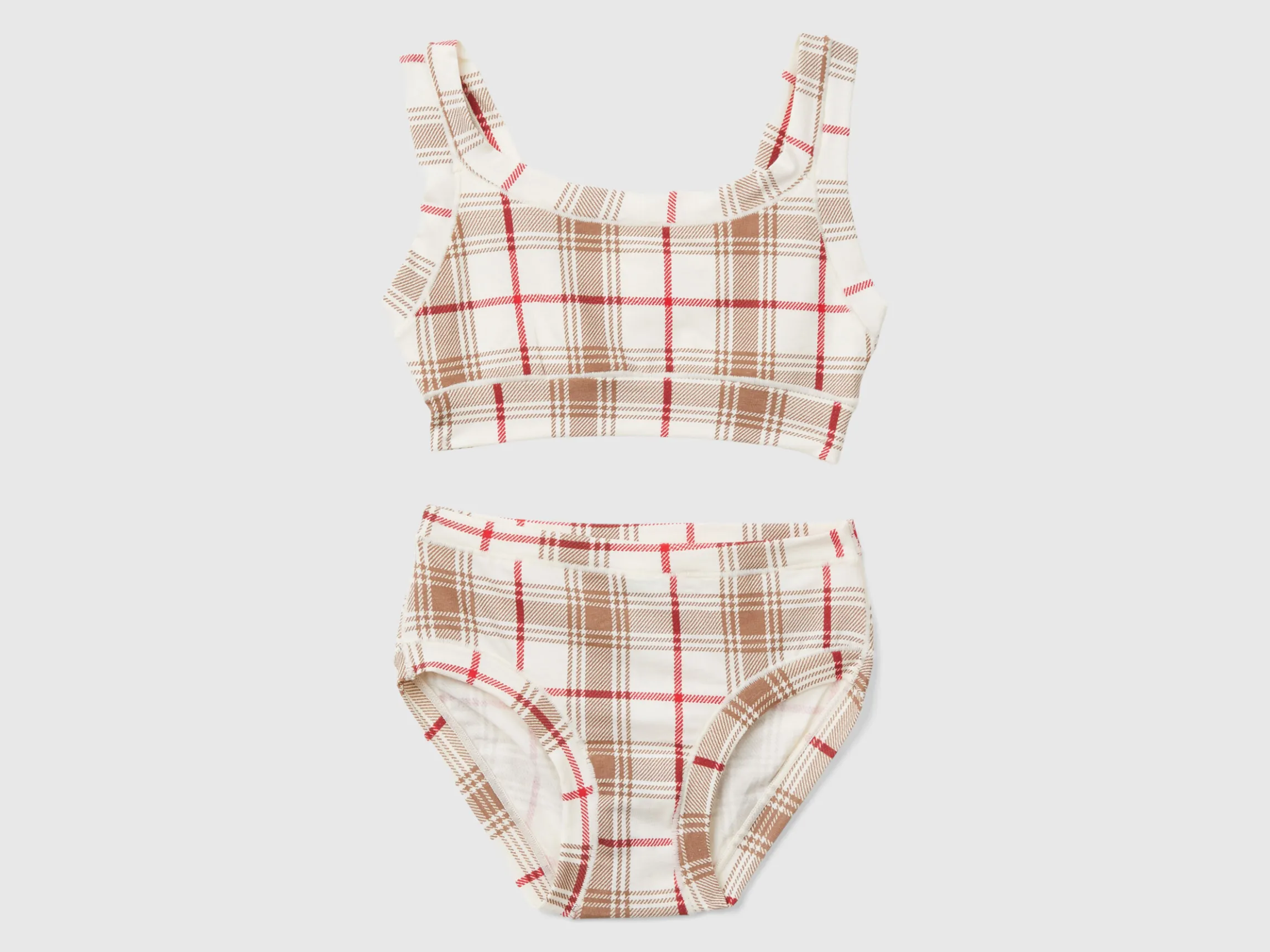 Check top and briefs set
