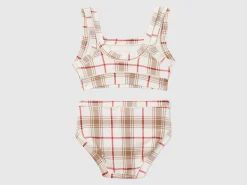 Check top and briefs set