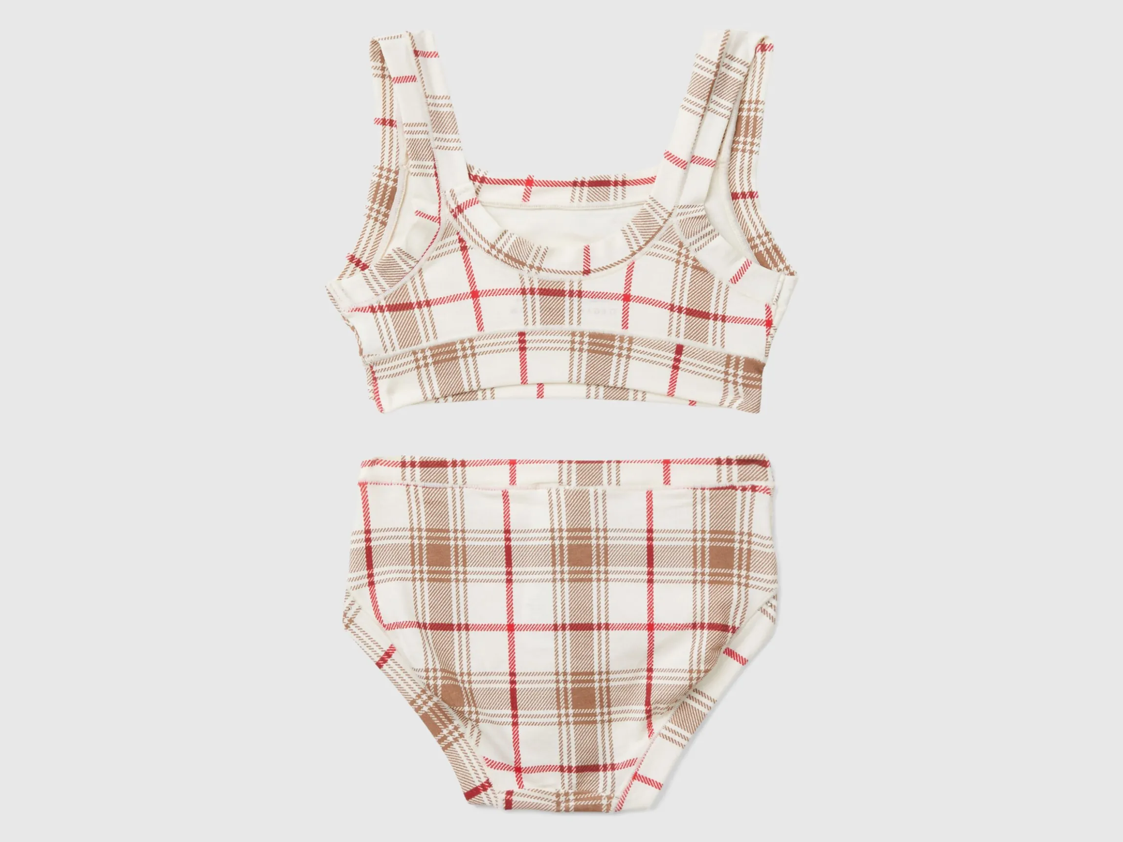 Check top and briefs set