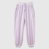 Chenille trousers with drawstring