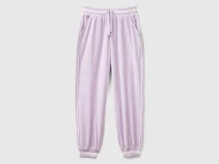 Chenille trousers with drawstring