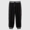 Chenille trousers with drawstring
