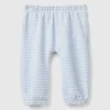 Chenille trousers with embroidery