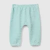 Chenille trousers with embroidery