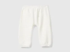 Chenille trousers with embroidery
