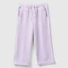Chenille trousers with logo