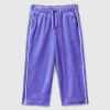 Chenille trousers with logo