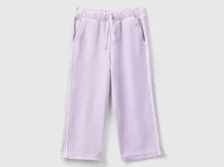 Chenille trousers with logo