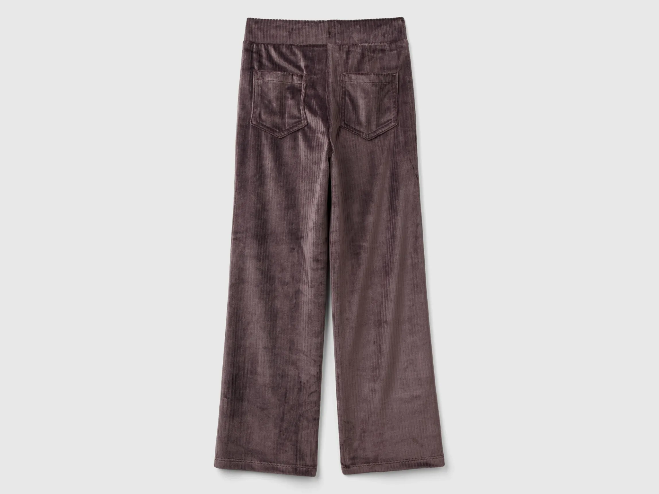 Chenille trousers with straight leg
