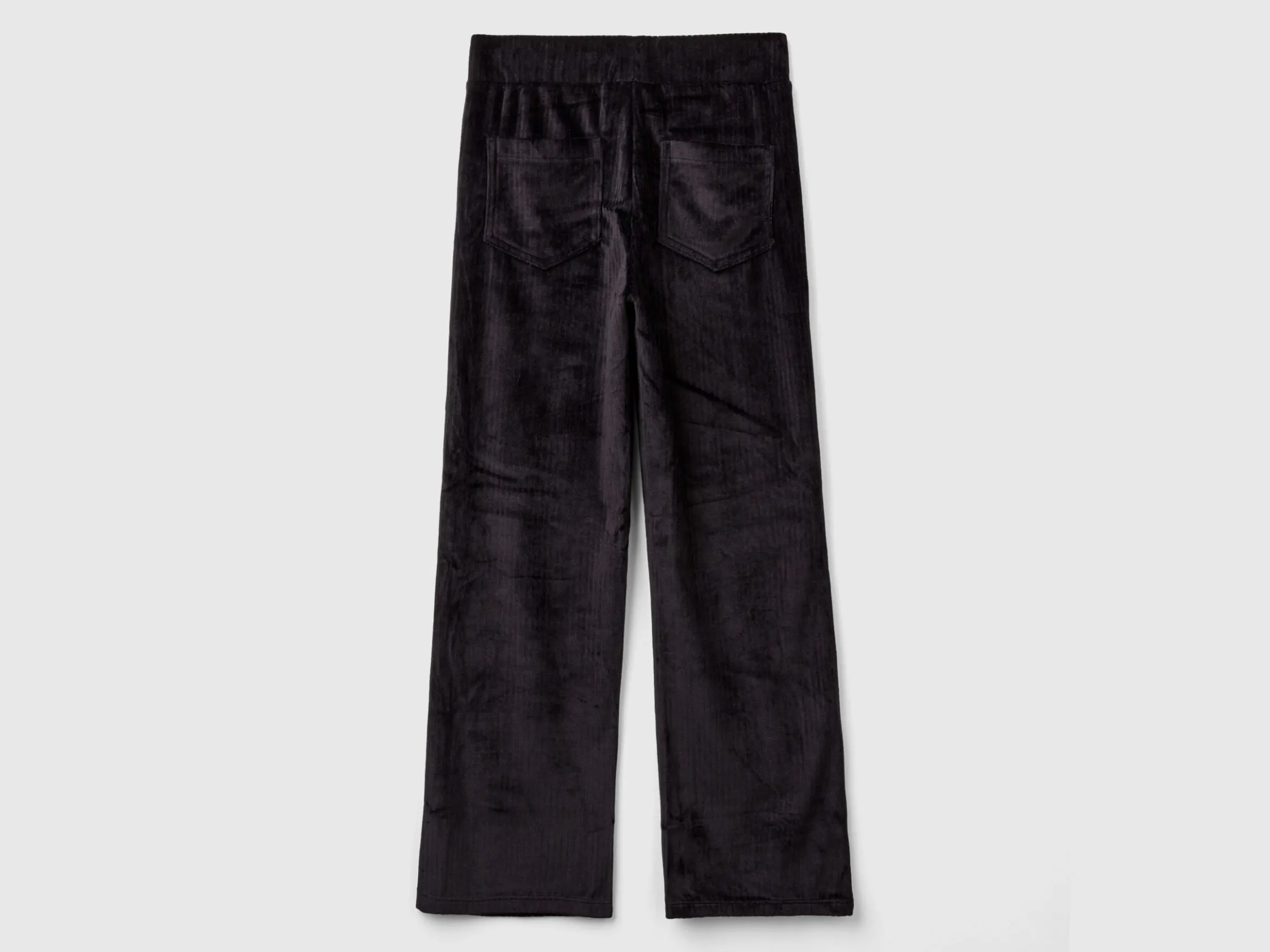 Chenille trousers with straight leg
